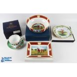 4 Royal Worcester Golfing Collection Bone China Collectables, to include VIP gold cup and saucer,