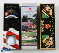 Collection of 3x 3 Sleeves of Boxed Golf Balls - to incl 2004 Ryder Cup Oaklands Hill USA 3x