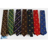 Collection of Various Ryder Cup/PGA Cup Team Ties (7) - including 3x silk striped ties by Austin