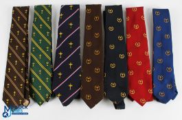 Collection of Various Ryder Cup/PGA Cup Team Ties (7) - including 3x silk striped ties by Austin