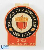 2003 PGA 85th Championship Golf Tournament Gilt and Enamel Money Clip - played at Oak Hill Country
