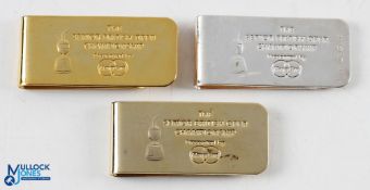 2002 The Senior British Open Golf Championship Players Money Clip plus 2x others (3) played at Royal