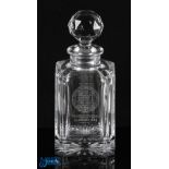 1978 PGA Presentation Captains Majestic Crystal Whisky Decanter - engraved to Tommy Horton Captain