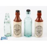 Collection of J Macintyre & Co North Berwick stoneware and glassware Ginger Beer Bottles (4) - 2x