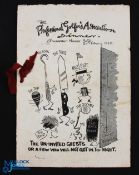 Rare and Remarkable 1939 The Professional Golfers Association multiple signed Dinner Menu - held