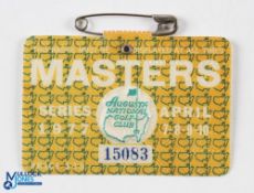 Scarce 1977 Augusta National Masters Golf Tournament Badge - for all four days and won for the first