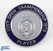 1979 Royal Lytham Open Golf Championship Players Enamel Badge - given to contestant Tommy Horton -