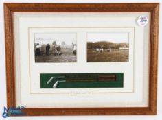 Interesting Harry Vardon Golfing Display - titled "H Vardon - Jersey 1900" comprising 2x early