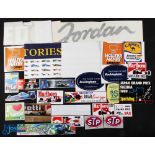 Motor Sport F1 Stickers, Transfers for Nose Cone, Posters, with noted items of a Goodyear 300+,