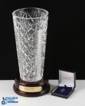 1996 PGA Cup Matches (Gleneagles) Lead Crystal Vase et al (2) - given to players and officials c/w
