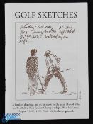Harold Riley - 1996 "Golf Sketches - The Belfry PGA Seniors Championship" ltd ed 100 copies - in the