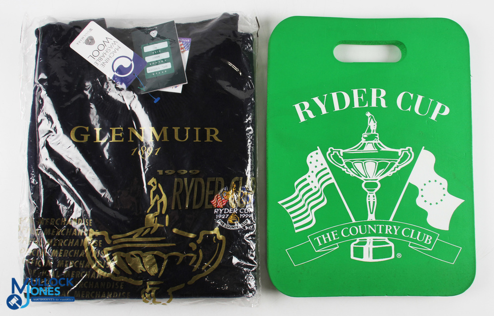1999 Ryder Cup Brookline Official Merchandise (2) Glenmuir round neck long sleeve navy blue