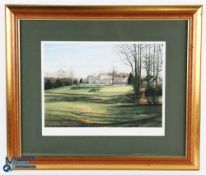 Graeme Baxter signed colour golfing print c1990 - titled 'Wentworth' signed in pencil to the boarder