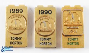 Collection of Tommy Horton PGA European Golf Tour Members Money Clips (3) for 1989, 1990 & 1991 each