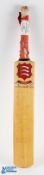 1999 Essex v England at Chelmsford World Cup Warm Up game multi signed cricket bat, signed by both