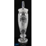 1976 Musgrave International (Ireland) Golf Classic Large Cut Glass Trophy - handmade Waterford