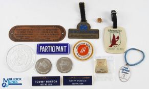 Miscellaneous Collection of Players Golf Bag Tags, Money Clip, Name Badges, Patron Golf Badge et