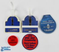 Collection of Tommy Horton Open Golf Championship Official Player Bag Tags and other related