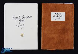 Harold Riley - Rare and Interesting 1998 'Royal Birkdale' ltd ed of only 10x colour sketch books