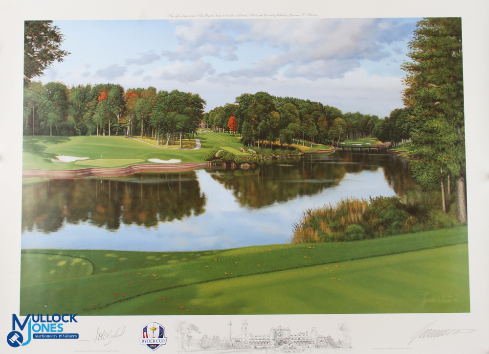 2012 Ryder Cup Medinah Signed Ltd ed Official Print - signed by Jose Maria Olazabal European