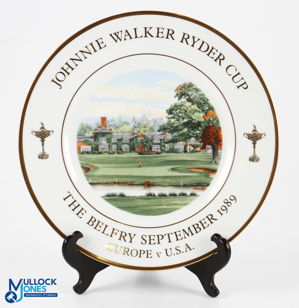 1989 Johnny Walker Ryder Cup The Belfry Wedgwood Bone China Commemorative Plate - decorative plate