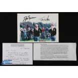 Interesting 1977 Ryder Cup Lytham and St Anne's Scarce Jack Nicklaus and Tom Watson Signed