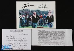 Interesting 1977 Ryder Cup Lytham and St Anne's Scarce Jack Nicklaus and Tom Watson Signed