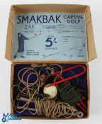Smakbak Captive Golf Practice Aid - c/w the original Smakbak square mesh golf ball (used, both red