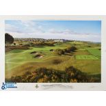 3x 2007 Carnoustie Golf Links Print signed by Geoffrey Baxter and Padraic Harrington limited edition