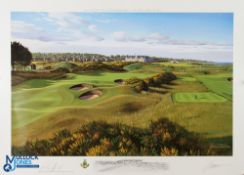 3x 2007 Carnoustie Golf Links Print signed by Geoffrey Baxter and Padraic Harrington limited edition