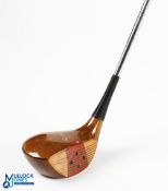 MacGregor Tommy Armour Tourney Persimmon No.1 Driver - with red composite face insert, stamped Oil