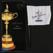2006 Ryder Cup K Club Dublin Gala Dinner Menu signed - Held at Citywest Hotel on Wednesday 20th