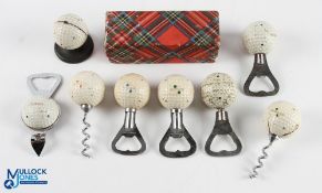 Original Penfold golf ball Cocktail Set, Place Marker - one set in the original maker's tartan