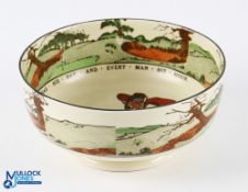 Royal Doulton Golfing Series Ware Bowl - with Crombie style golfer to inner base with scenic