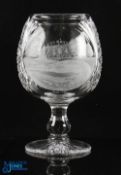 1995 Ryder Cup Oak Hill (USA) Large Presentation Waterford Crystal Cut Glass Brandy Goblet - given