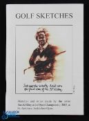 Harold Riley - signed 'Open Golf Championship 2005 at St Andrews - Jack's Last Open' Colour Sketch