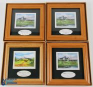 Collection of Irish Seniors Pro-Am Golf Commemorative Colour Framed Prints by Philip Gray (4) - to