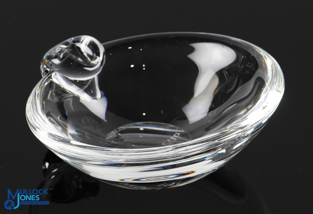 1997 Ryder Cup The Belfry Heavy Crystal Glass Ashtray Dish - the base engraved Ryder cup 1977 - - Image 2 of 2