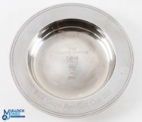 2014 Royal Cinque Ports "The Grand Golf Match" Silver Dish - silver plate EPNS made by Carrs