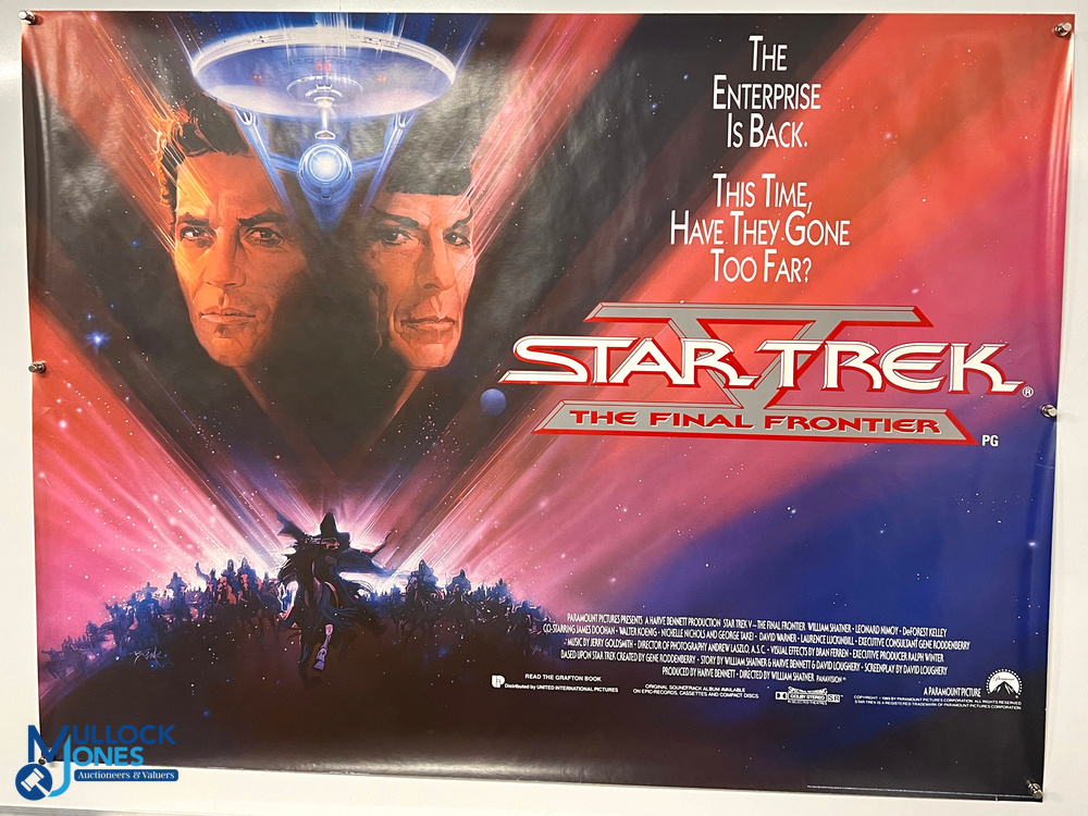 Original Movie/Film Poster – 1989 Star Trek V The Final Frontier 40x30” approx. creases apparent,