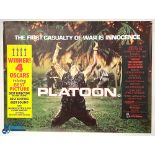 Original Movie/Film Poster – 1986 Platoon 40x30” approx. creases apparent, kept rolled Ex Cinema