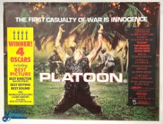 Original Movie/Film Poster – 1986 Platoon 40x30” approx. creases apparent, kept rolled Ex Cinema