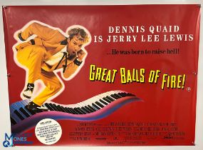 Original Movie/Film Poster – 1989 Great Balls of Fire 40x30” approx. creases apparent, kept rolled