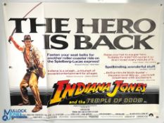 Original Movie /Film Posters (8) 1984 Indiana Jones and The Temple of Doom – ‘The Hero is Back’