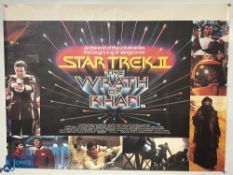 Original Movie/Film Poster – 1982 Star Trek II The Wrath of Khan 40x30” approx. light folds, creases