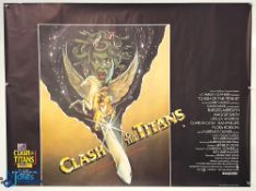 Original Movie/Film Poster – 1981 Clash of The Titans 40x30” approx. creases apparent, kept rolled