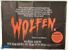 Original Movie/Film Poster – 1981 Wolfen 40x30” approx. folds, creases apparent, kept rolled Ex