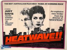 Original Movie/Film Poster – 1981 Heatwave 40x30” approx. folds, creases apparent, kept rolled Ex