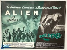 Original Movie/Film Poster – 1979 Alien is Back and The Fog double issue 40x30” approx. folds,