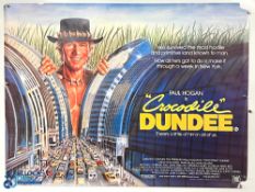 Original Movie /Film Poster 1986 Crocodile Dundee and 1988 Crocodile Dundee II 40x30” approx. tears,